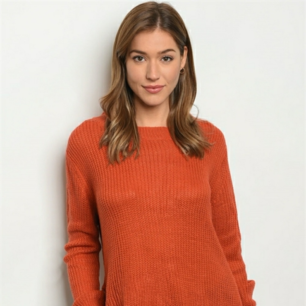 SETTLEDOWN Orange Long Sleeve Sweater - Picture 2 of 5
